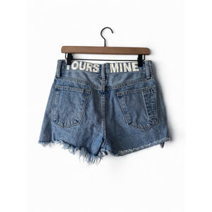 Current/Elliott “Ours Mine” Distressed Denim Cutoff Shorts Size 25